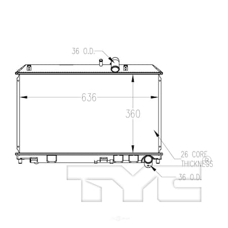 Tyc Radiator 2004-2008 Mazda RX-8 1.3L, 2695 2695