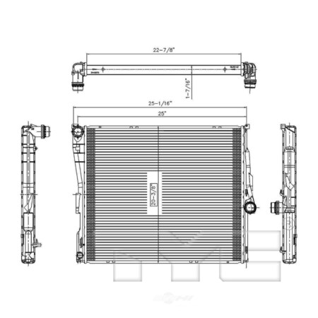 Tyc Radiator 2004-2006 BMW X3 3.0L, 2771 2771