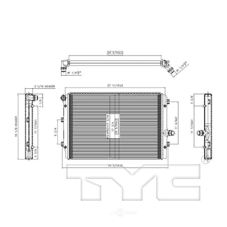 Tyc Radiator, 2822 2822