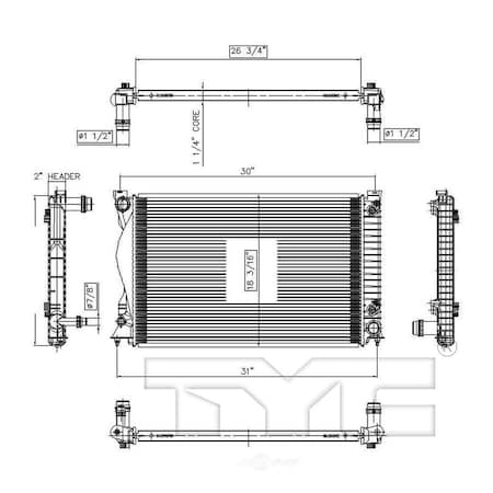 Tyc Radiator, 2828 2828