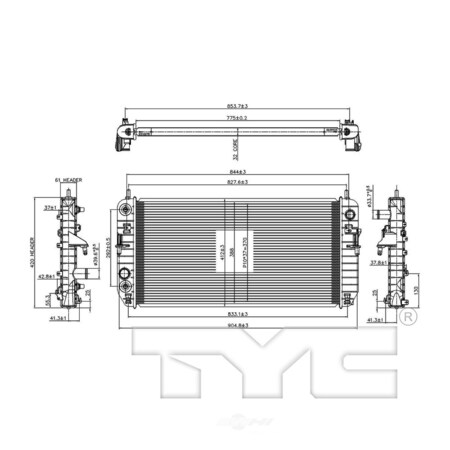 Tyc Radiator, 2853 2853
