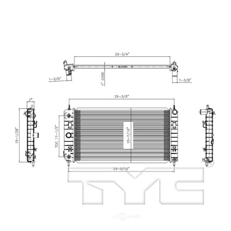 Tyc Radiator, 2864 2864
