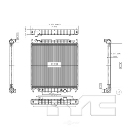 Tyc Radiator, 2887 2887