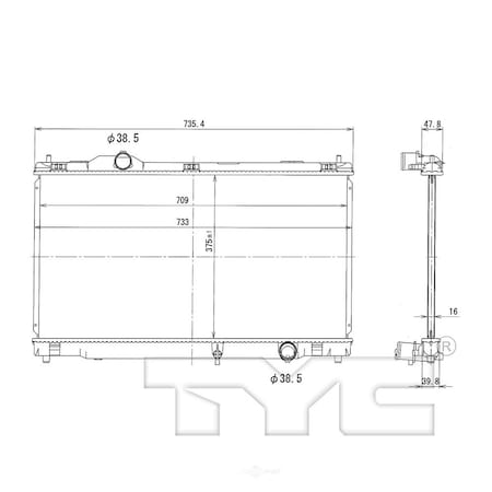 Tyc Radiator, 2968 2968