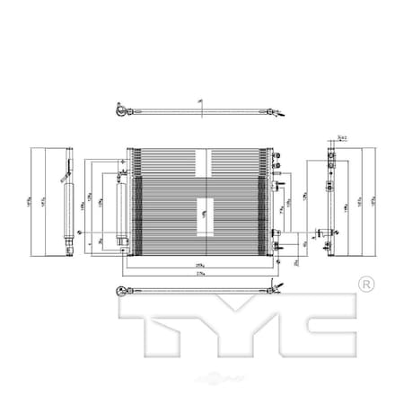 Tyc A/C Condenser, 3897 3897