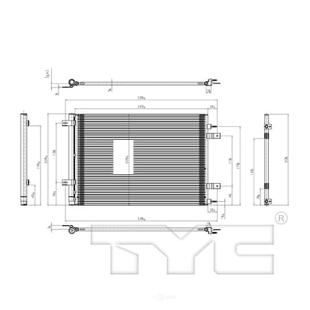 Tyc A/C Condenser, 3936 3936