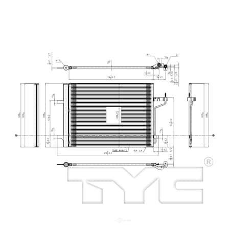 Tyc A/C Condenser, 4106 4106