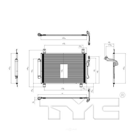 Tyc A/C Condenser, 4201 4201