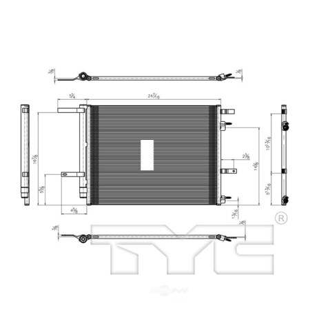 Tyc A/C Condenser, 4214 4214