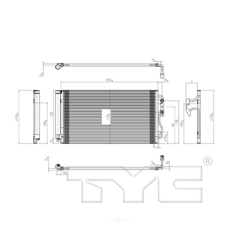 Tyc A/C Condenser, 4226 4226
