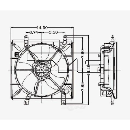 Tyc Engine Cooling Fan Assembly 1997-2001 Honda CR-V 2.0L, 600170 600170
