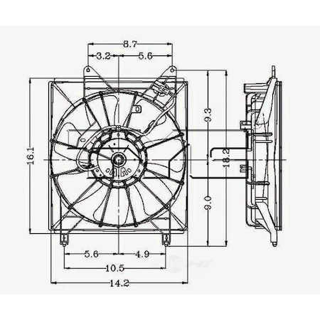 Tyc Engine Cooling Fan Assembly 2000-2004 Toyota Avalon, 600370 600370