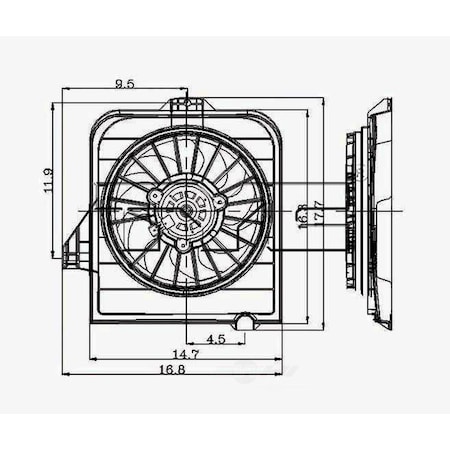 Tyc Engine Cooling Fan Assembly, 600390 600390
