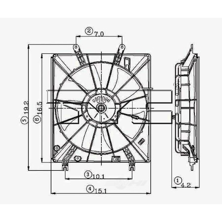 Tyc Engine Cooling Fan Assembly 2004-2006 Acura TL, 600800 600800