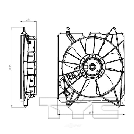 Tyc Engine Cooling Fan Assembly, 601470 601470