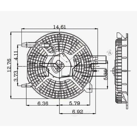 Tyc A/C Condenser Fan Assembly 1993-1995 Toyota Corolla 1.6L 1.8L, 610150 610150