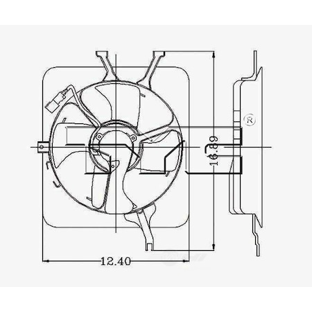 Tyc A/C Condenser Fan Assembly 1994-2001 Acura Integra 1.8L, 610260 610260
