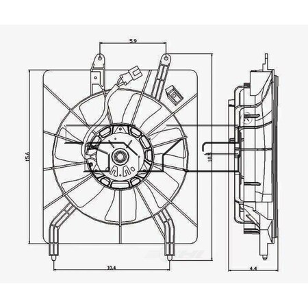 Tyc A/C Condenser Fan Assembly 2004-2008 Acura TSX 2.4L, 610940 610940