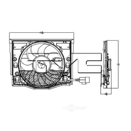 Tyc A/C Condenser Fan Assembly, 611190 611190