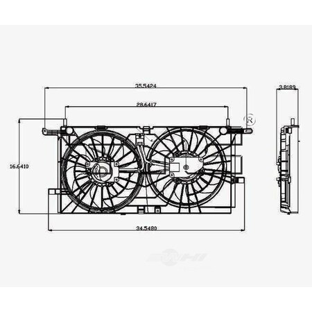 Tyc Dual Radiator and Condenser Fan Assembly, 621530 621530