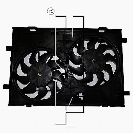 Tyc Dual Radiator and Condenser Fan Assembly 2007-2009 Lincoln MKZ, 623030 623030