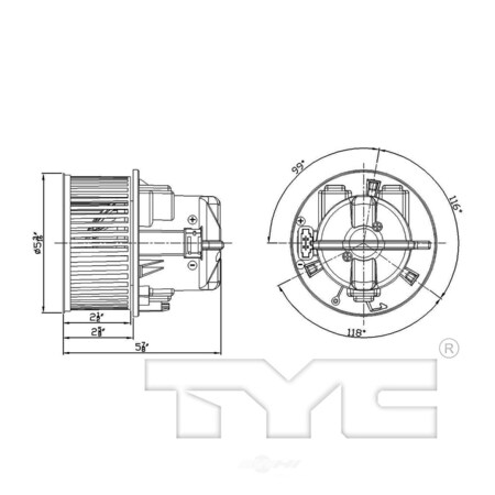 Tyc HVAC Blower Motor, 700254 700254