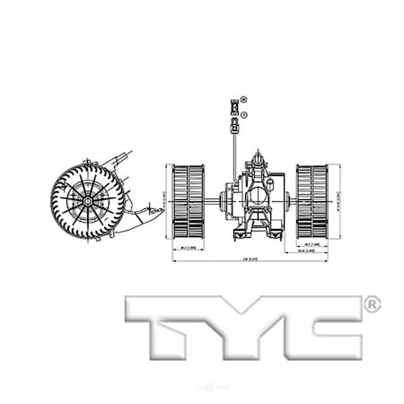 Tyc HVAC Blower Motor, 700280 700280