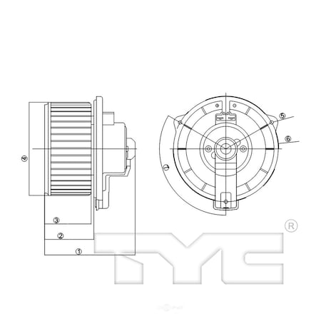 Tyc HVAC Blower Motor, 700283 700283