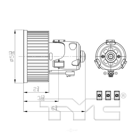 Tyc HVAC Blower Motor, 700294 700294