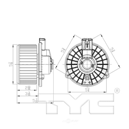 Tyc HVAC Blower Motor, 700302 700302