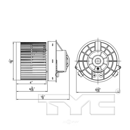 Tyc HVAC Blower Motor 2013-2017 Nissan NV200 2.0L, 700304 700304