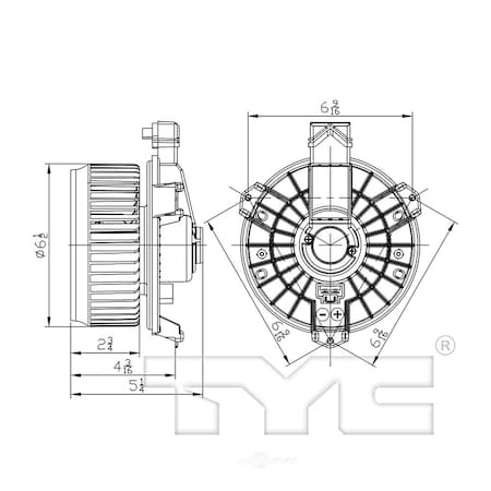 Tyc HVAC Blower Motor 2012-2013 Dodge Journey 2.4L 3.6L, 700305 700305