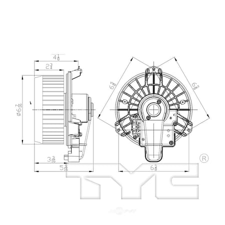 Tyc HVAC Blower Motor, 700308 700308