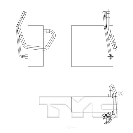 Tyc A/C Evaporator Core, 97053 97053