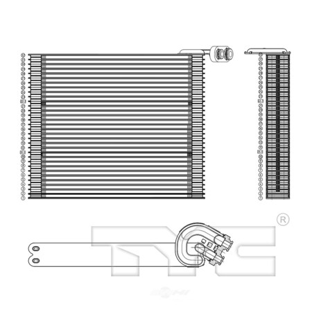 Tyc A/C Evaporator Core, 97122 97122