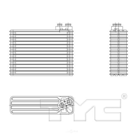 Tyc A/C Evaporator Core, 97161 97161