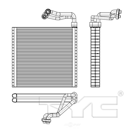 Tyc A/C Evaporator Core, 97172 97172