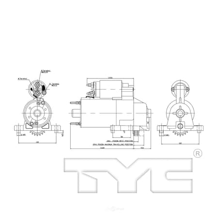 Tyc Starter Motor, 1-06656 1-06656