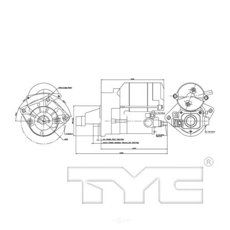 Tyc Starter Motor, 1-17735 1-17735