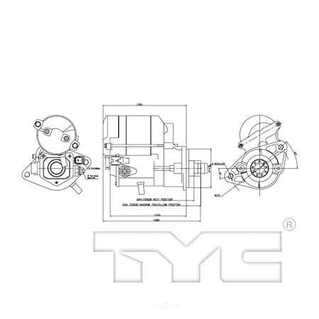 Tyc Starter Motor, 1-17747 1-17747
