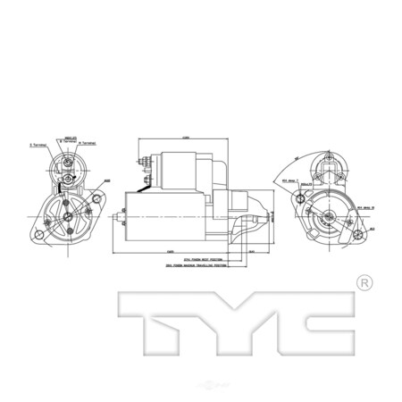 Tyc Starter Motor, 1-17778 1-17778