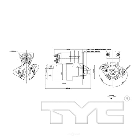 Tyc Starter Motor, 1-17783 1-17783