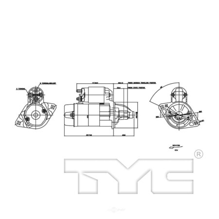Tyc Starter Motor, 1-17840 1-17840