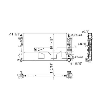 Tyc Radiator, 13318 13318