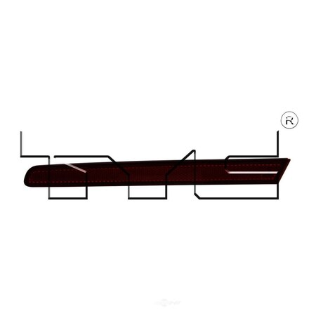 Tyc Reflector Assembly 2012-2015 Ford Explorer 2.0L, 17-5358-00-1 17-5358-00-1