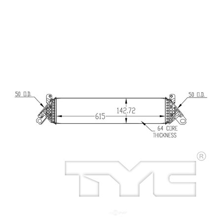 Tyc Intercooler 2016-2017 Mazda CX-9 2.5L, 18083 18083