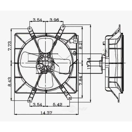 Tyc Engine Cooling Fan Assembly - Left, 600260 600260