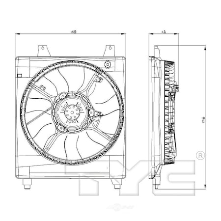 Tyc Engine Cooling Fan Assembly, 601020 601020