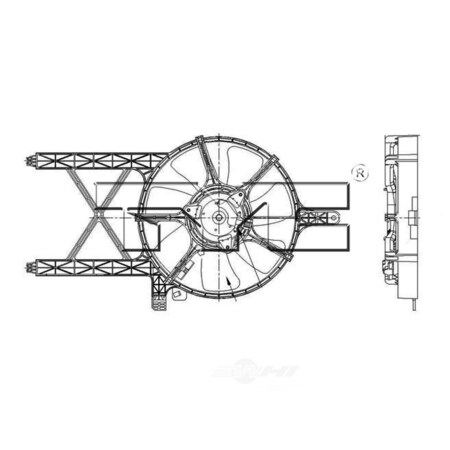 Tyc A/C Condenser Fan Assembly, 611260 611260