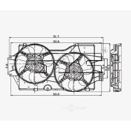 Tyc Dual Radiator and Condenser Fan Assembly, 620140 620140